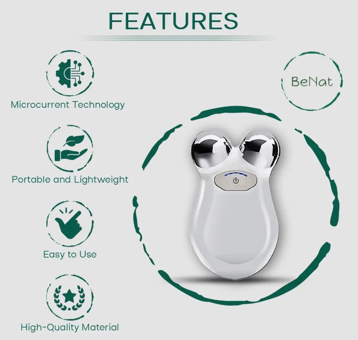 Microcurrent Facial Toner Massager
